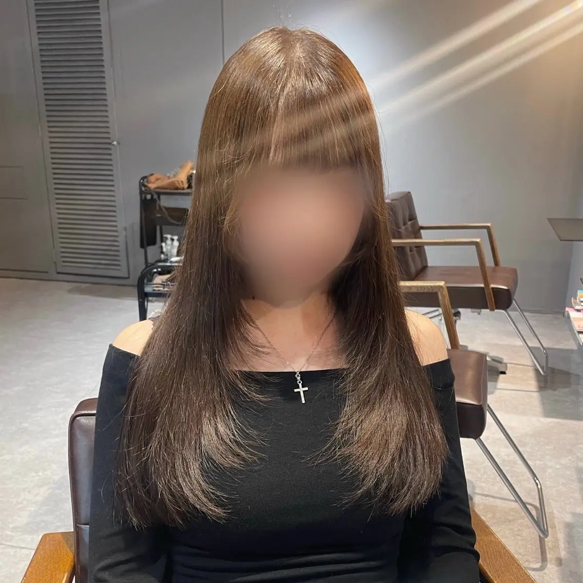ミディアム カラー カット ヘアカラー Mimi🎀ブリーチ なし透明感 Ｗカラーのヘアスタイル