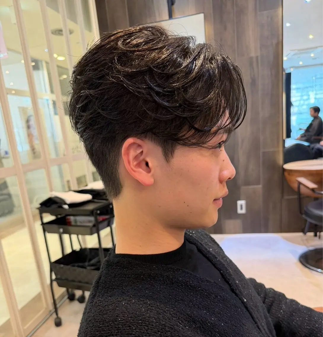 パーマ メンズ 直江 莉夢のヘアスタイル