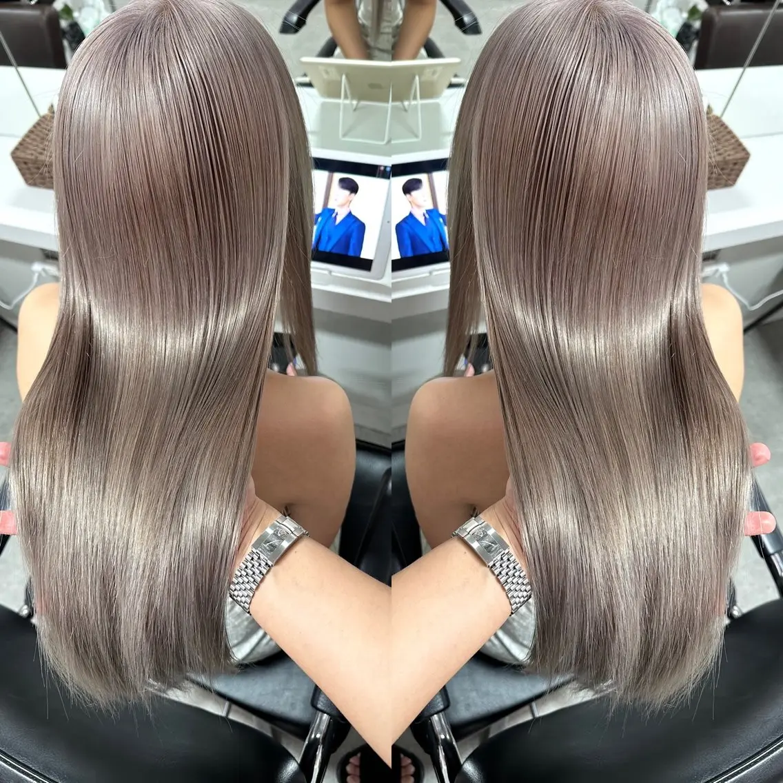 💛圧倒的人気No.3💛カット+ダブルカラー+髪質改善TR_¥24500の写真