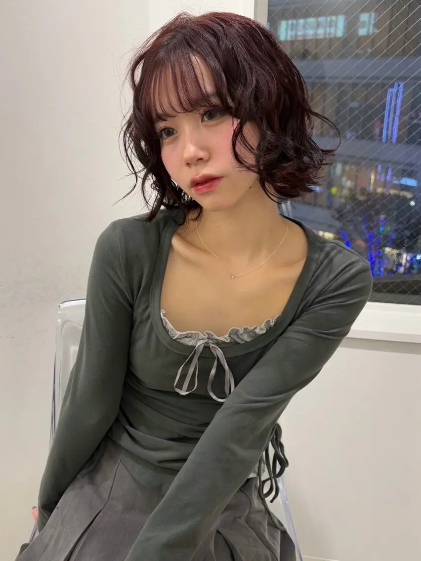 ショート ボブ レイヤーカット 新宿❤︎ヘアセット ♡YUME🪼のヘアスタイル
