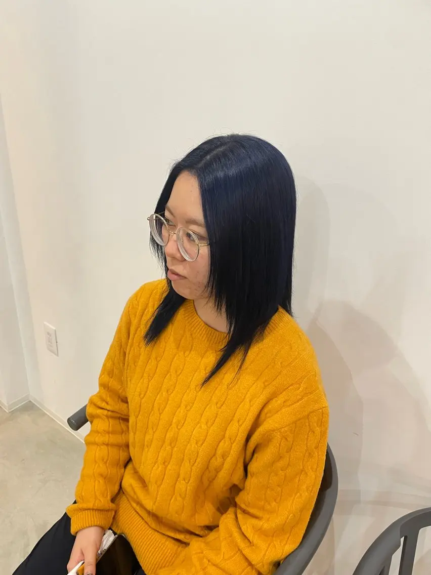 セミロング 西能 心音のヘアスタイル