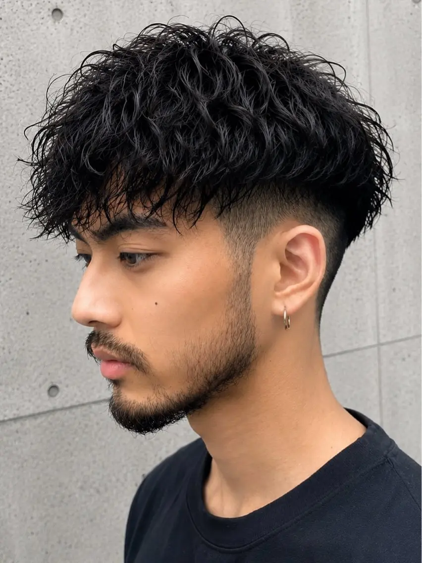 ショート パーマ メンズ カット パーマ メンズ特化/パーマ/ 髪質改善　高野奨馬のヘアスタイル