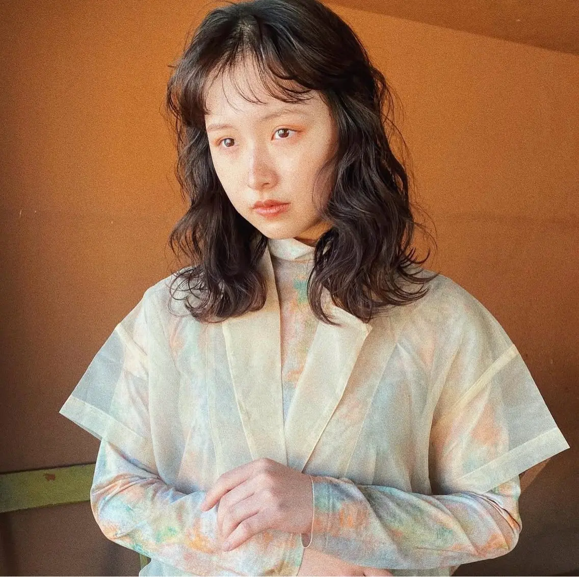 ミディアム パーマ 長谷川 澄のヘアスタイル