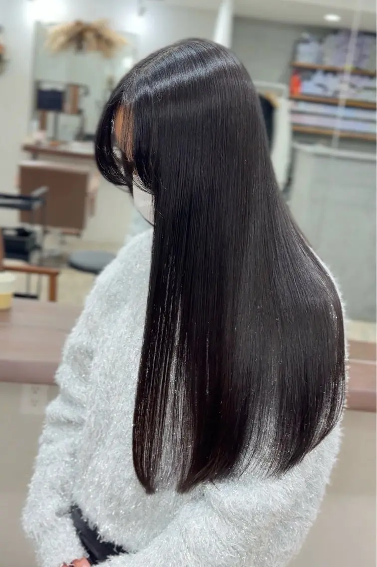 ロング 縮毛矯正 トリートメント LABO. 門屋和香那のヘアスタイル