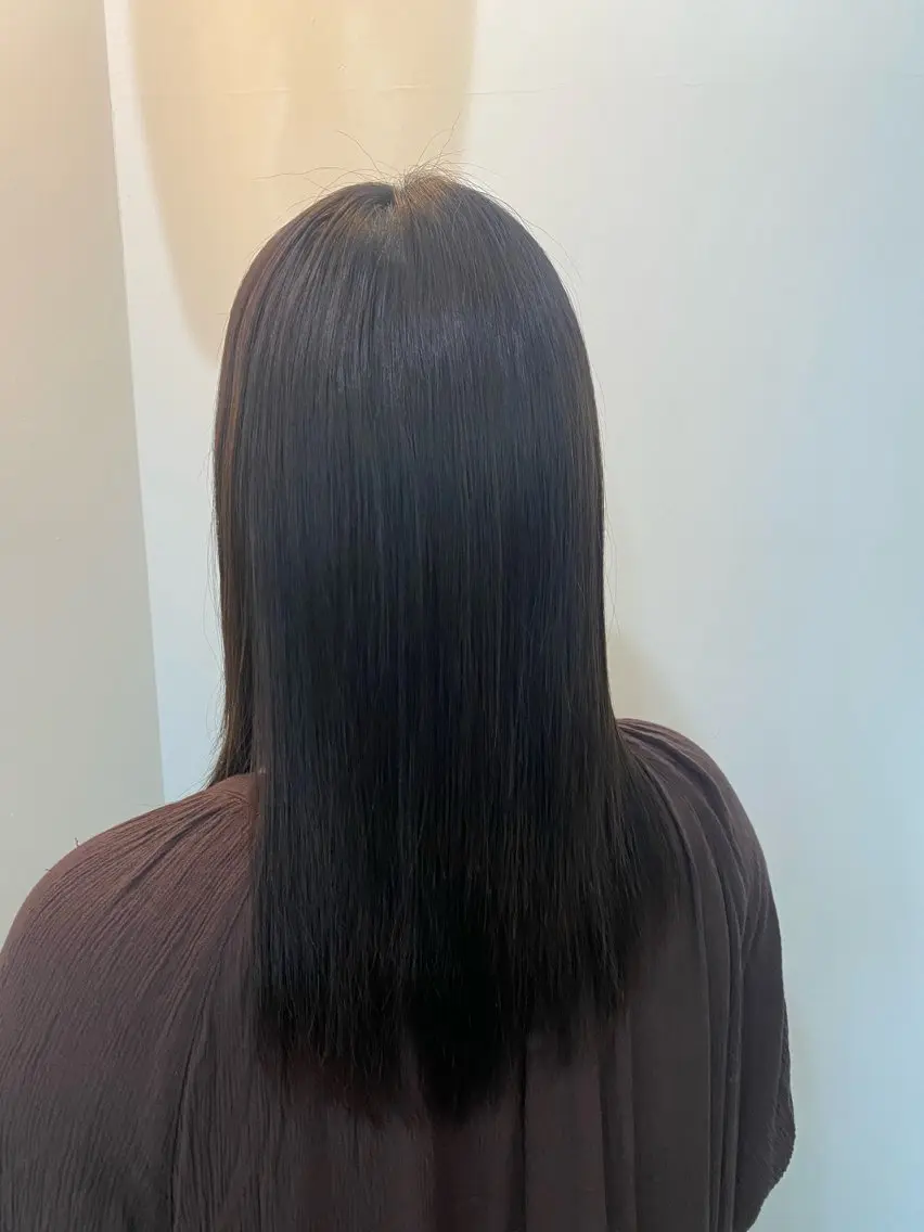 セミロング パーマ セミロングパーマ ストレートパーマ 縮毛矯正 黒木 千晴のヘアスタイル