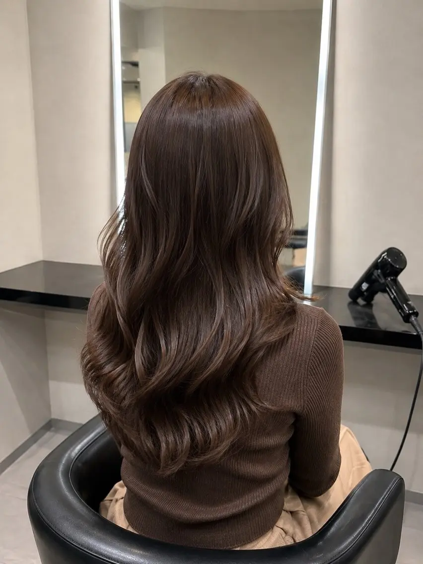 ミディアム カラー ブラウンカラー トリートメント 🌈ウルトワ水素 髪質改善naru🌈のヘアスタイル
