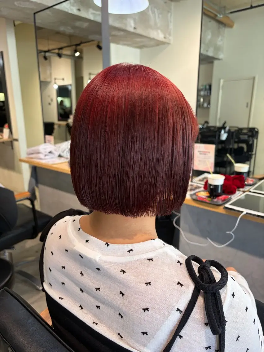 ミディアム ヘアカラー トリートメント 上地 ㅤ⠀虹奈のヘアスタイル