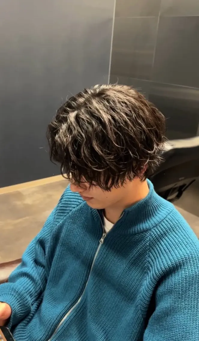 パーマ メンズ カット パーマ 【札幌メンズ特化】 つばさ🔥のヘアスタイル