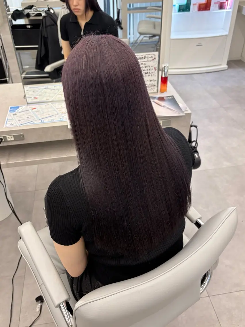 ロング カラー カット ヘアカラー 🍀透明感ナチュラル カラー🍀じゅんのヘアスタイル