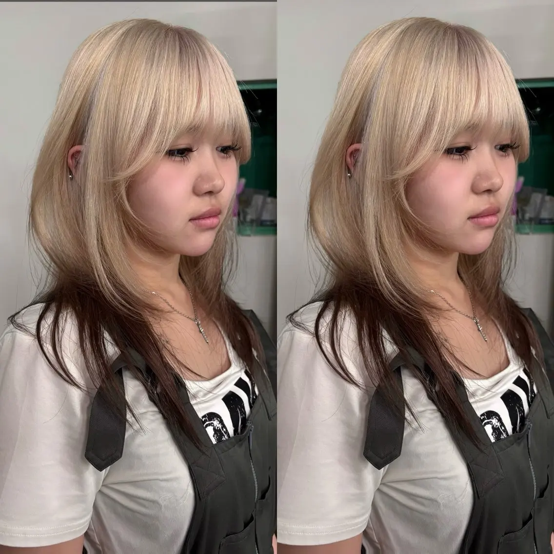 カラー ブリーチ ブロンド 透明感カラー ハイトーンカラー ヘアカラー slit kokoroのヘアスタイル