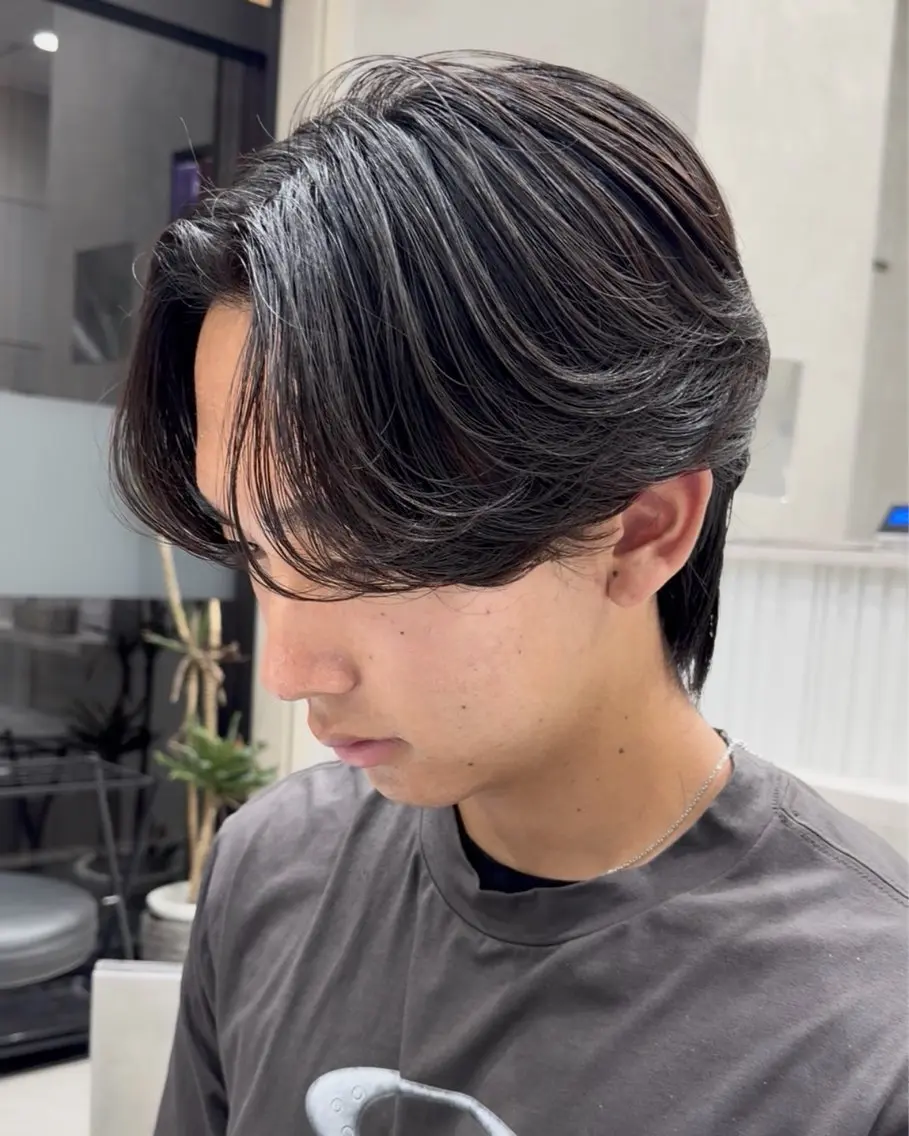 パーマ メンズ カット 縮毛矯正 毛流れ/メンズパーマ kanata/溝の口のヘアスタイル