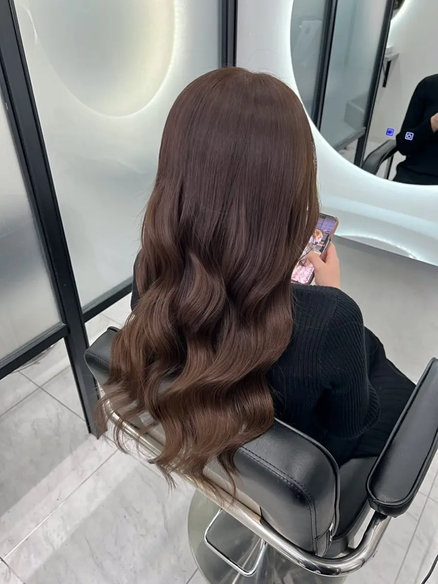 ロング カラー ヘアアレンジ ブラウンカラー ショコラブラウン ヘアカラー エクステ 🦋エクステ🦋 TOMOKAのヘアスタイル