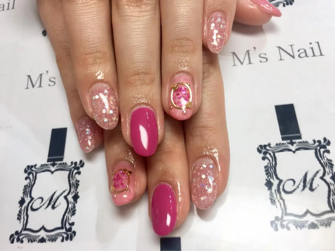 ネイル アートネイル キラキラネイル M's nail ..高幡不動のネイルデザイン