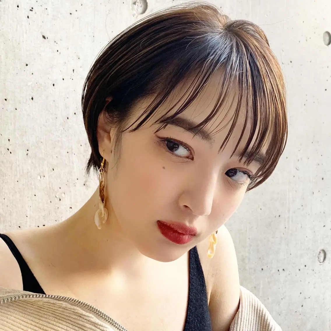 ショート くせ毛 ショートヘア SNS撮影用 髪質改善モデル募集のヘアスタイル