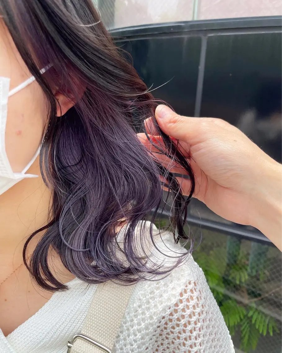 ミディアム カット ヘアカラー 溝口 恭章のヘアスタイル