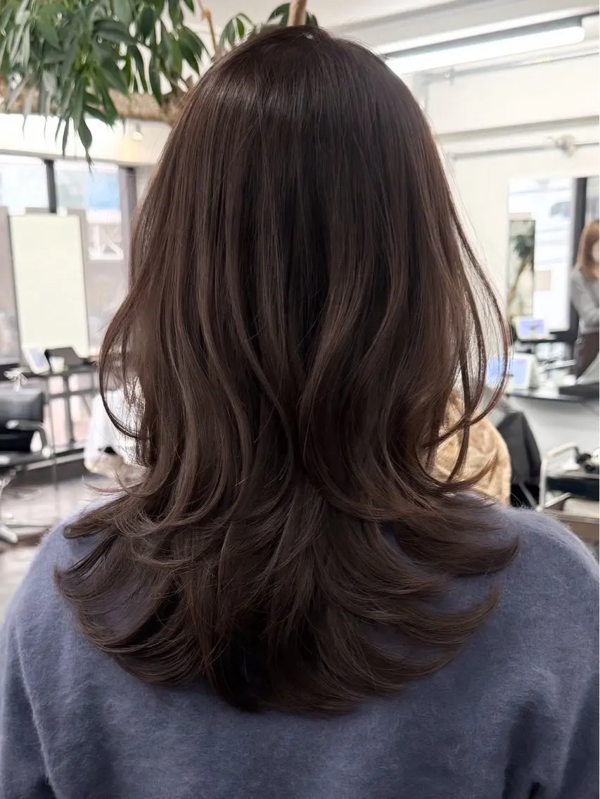 ミディアム カラー ヘアアレンジ ヘアカラー 🫧透明感カラー/ 艶カラー🫧namiのヘアスタイル