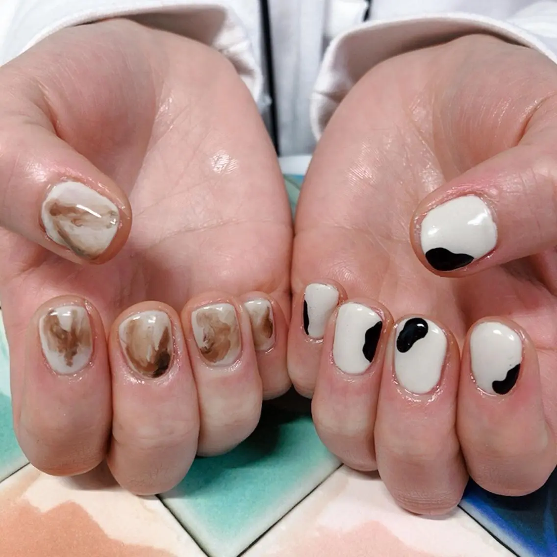ネイル 持ち込み ニュアンスネイル 奥園 良恵のネイルデザイン