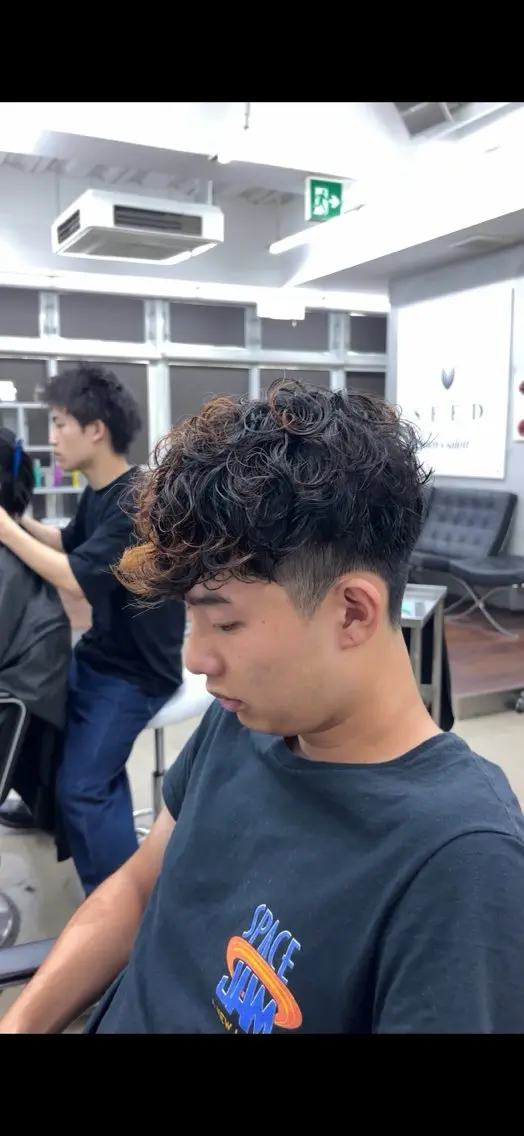 パーマ メンズ 藤本 康二のヘアスタイル