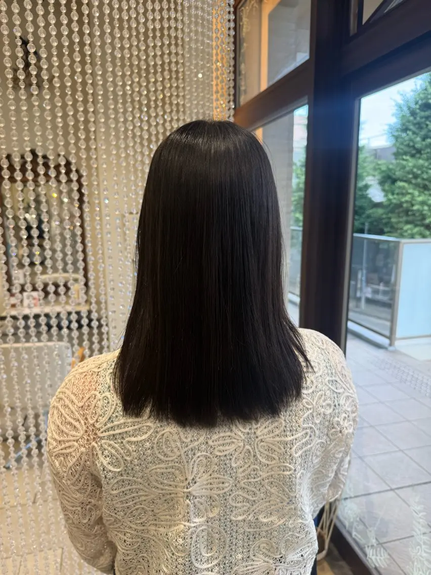 セミロング パーマ セミロングパーマ ストレートパーマ 縮毛矯正 高橋 愛のヘアスタイル