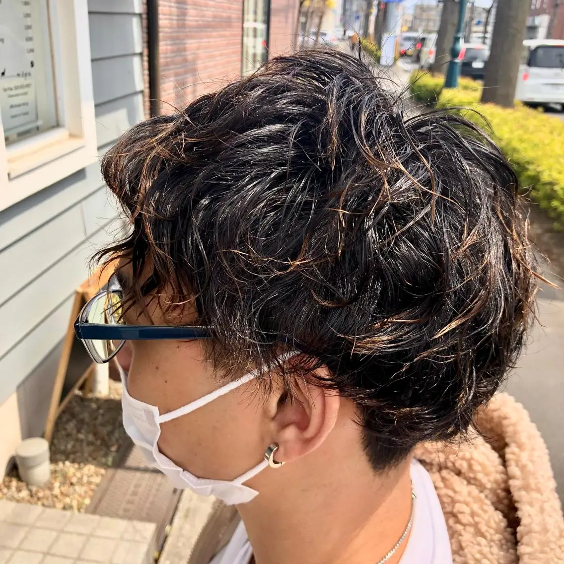 ショート パーマ メンズ メンズパーマ カット ヘアカラー パーマ 佐藤 悠生 メンズパーマ.カットのヘアスタイル