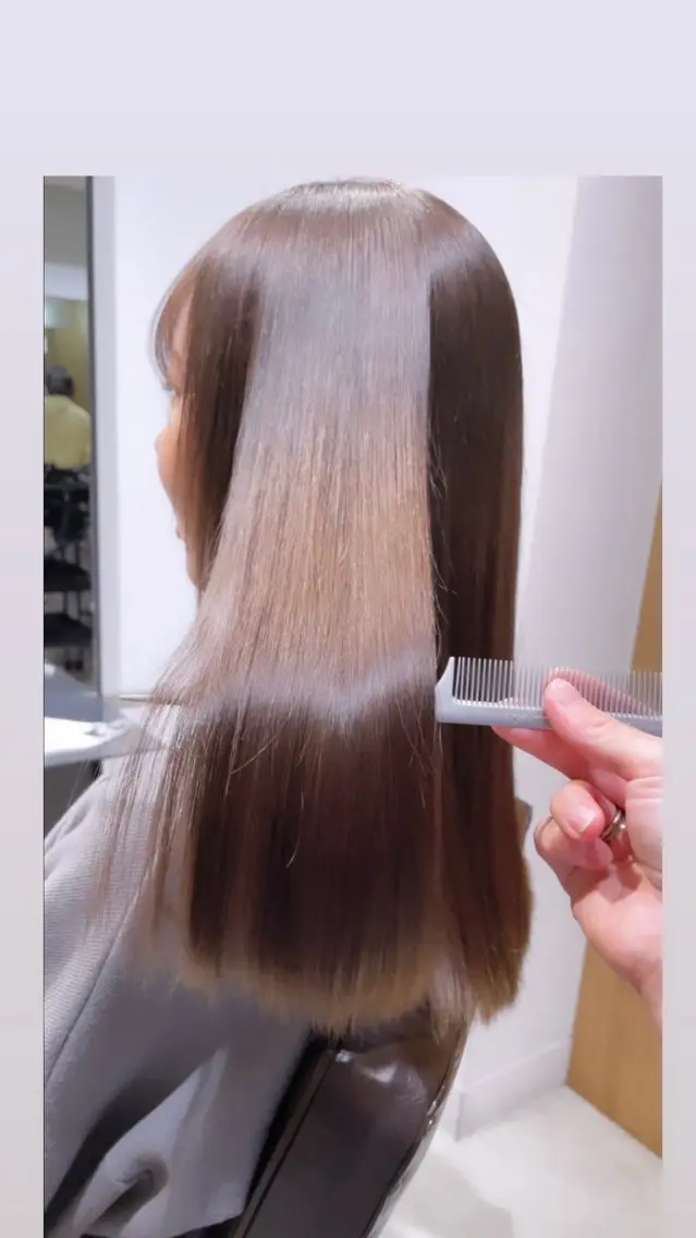 ロング カット 縮毛矯正 トリートメント 🩵縮毛矯正 髪質 改善 美髪🩵のヘアスタイル