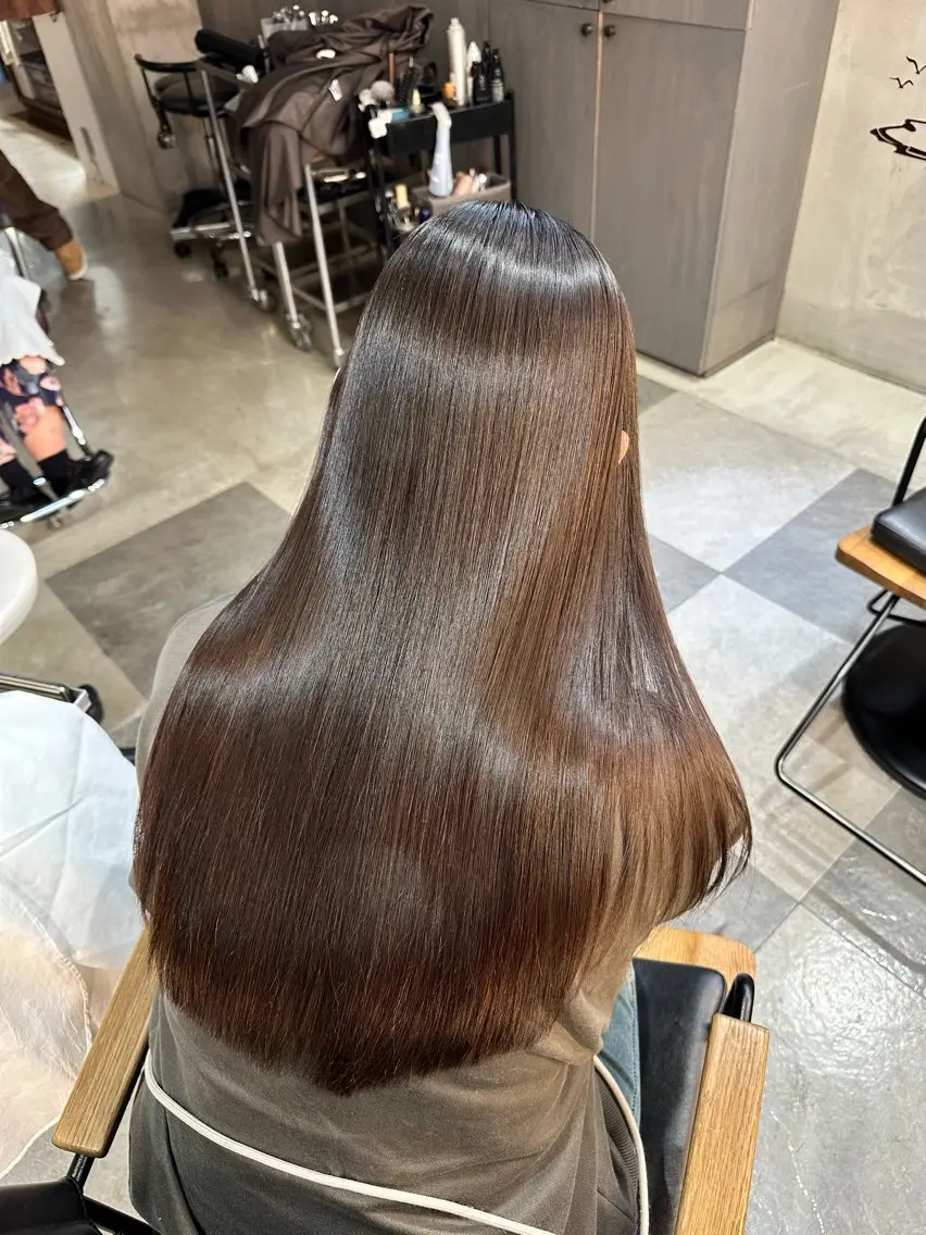 ロング 縮毛矯正 朝楽美髪✨推奨 ◎店長◎Keitaのヘアスタイル