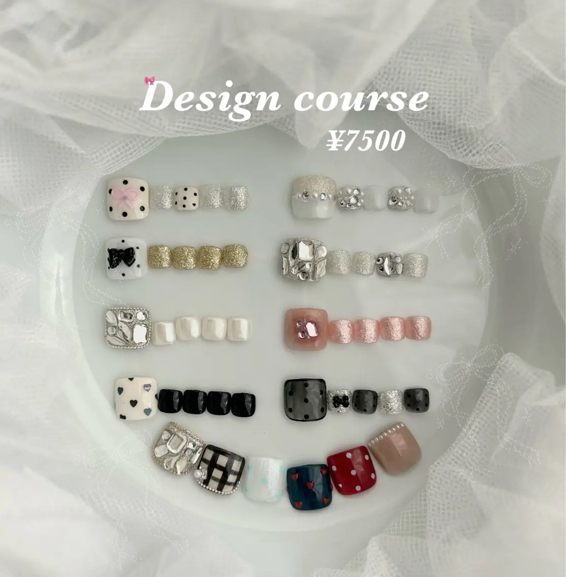 【Foot】【オフなし】フットバス付き!定額デザイン🦶🏻💭🎀の写真