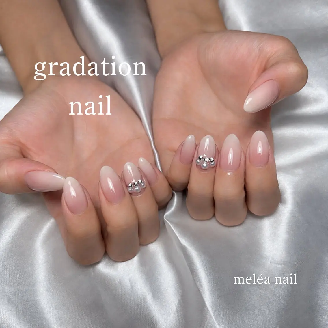 ネイル グラデーション ピンク ハンドネイル Mika meléa nailのネイルデザイン