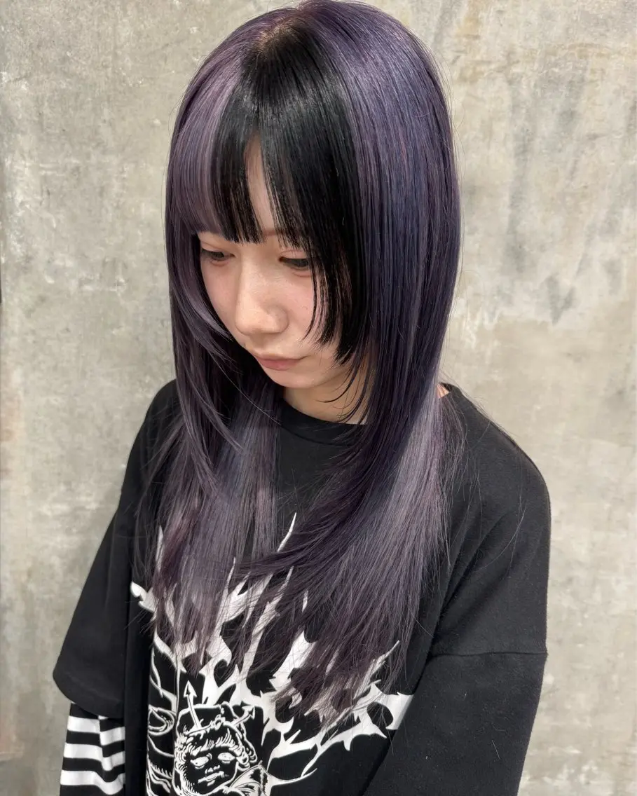 セミロング カラー ヘアアレンジ ブリーチ ケアブリーチ デザインカラー ハイトーンカラー ラベンダーカラー カット ヘアカラー ハイトーン特化🤍 浦住のヘアスタイル