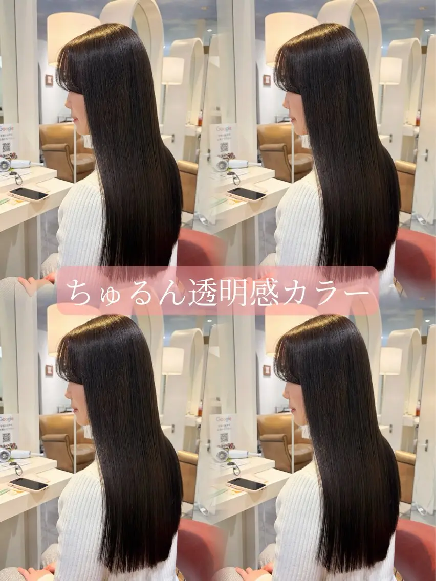 ロング カラー カット ヘアカラー トリートメント 🎀gigs🎀 momoka🎀のヘアスタイル