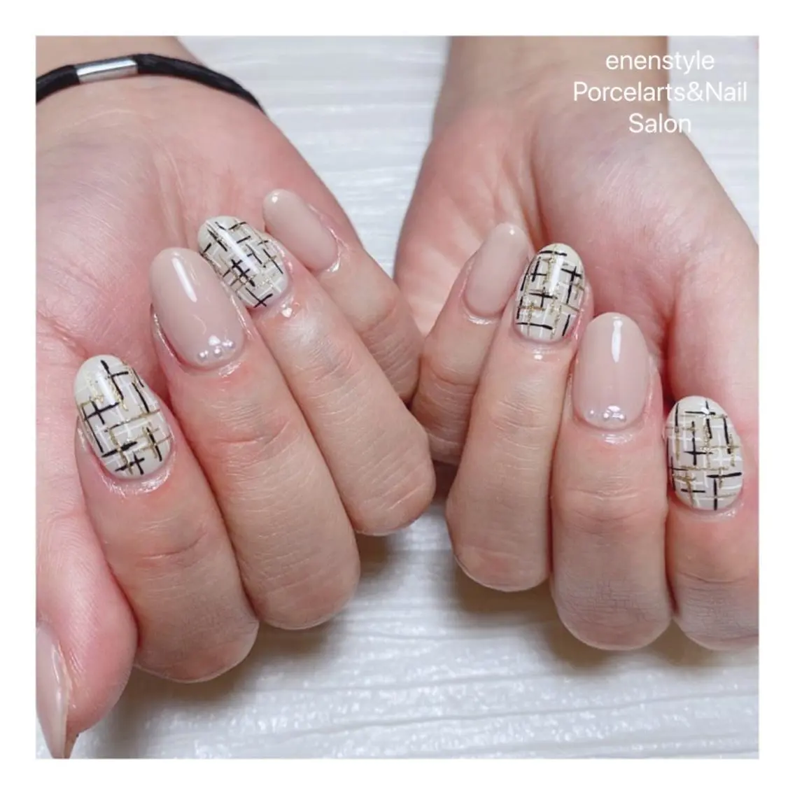 ミディアム ネイル ハンドネイル 🐾enen style 🐾のネイルデザイン