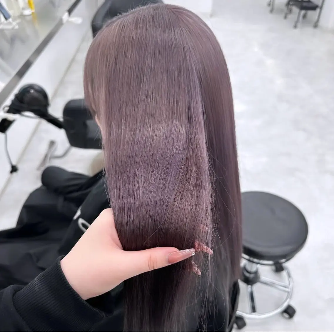 ロング ヘアカラー ヘッドスパ ヘアセット 🤍韓国艶ワンホン ヘアMayu🤍のヘアスタイル