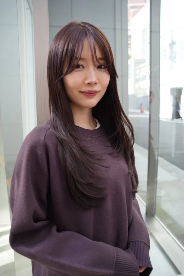 ロング ヘアカラー トリートメント 🖱️透明感カラー ×髪質改善Rikyuのヘアスタイル