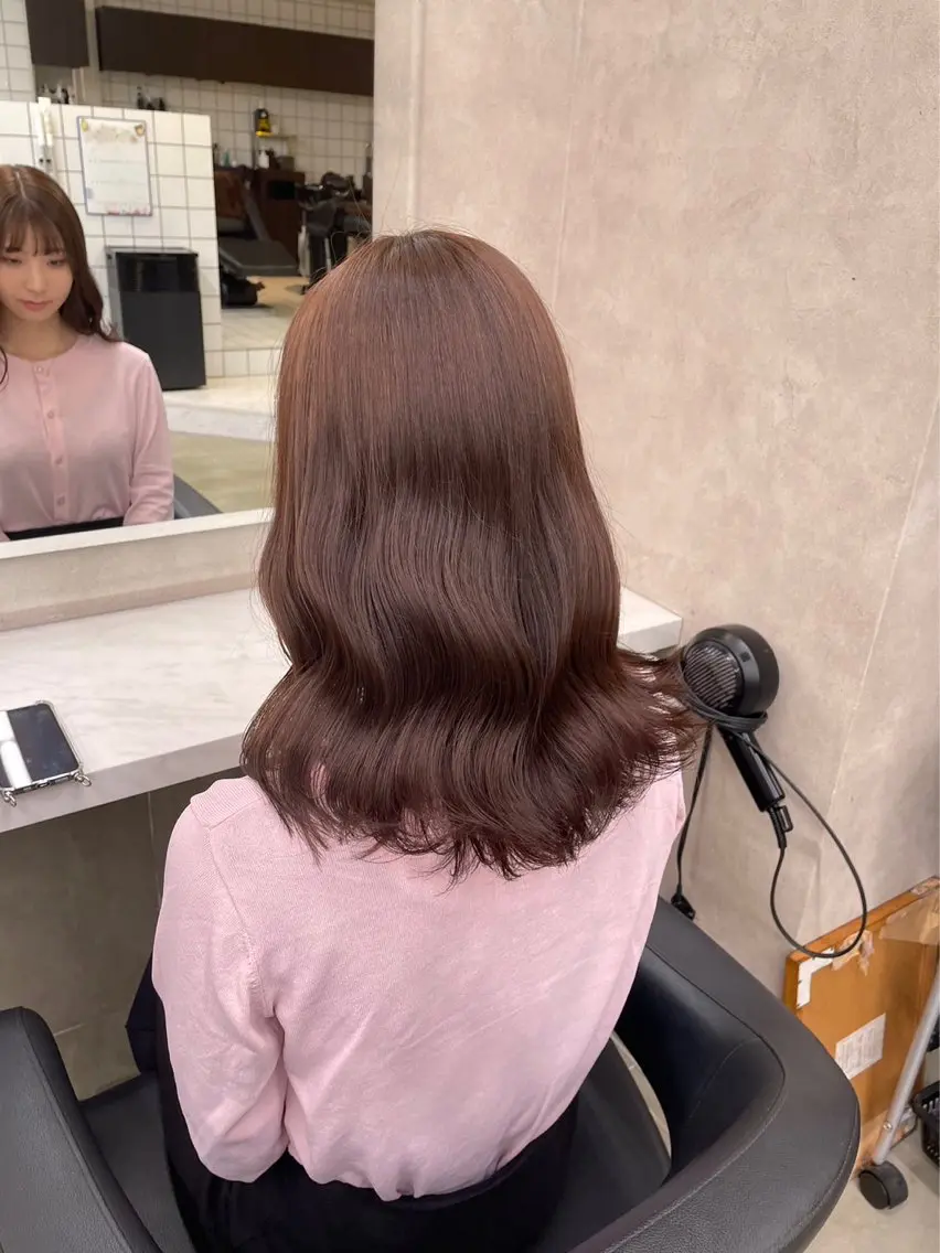 ミディアム カラー パーマ ヘアアレンジ メンズ キッズ ヘアカラー 韓国系🇰🇷🩶 艶暗髪/MEIのヘアスタイル