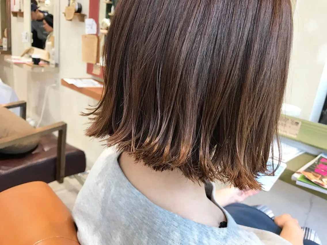 ショート カラー ボブ 外ハネヘア メンズ指名多数!! 田島史也のヘアスタイル