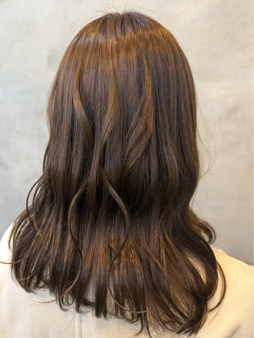セミロング アッシュ ヘアカラー トリートメント モデル様募集中/ 吉祥寺/ほえみのヘアスタイル
