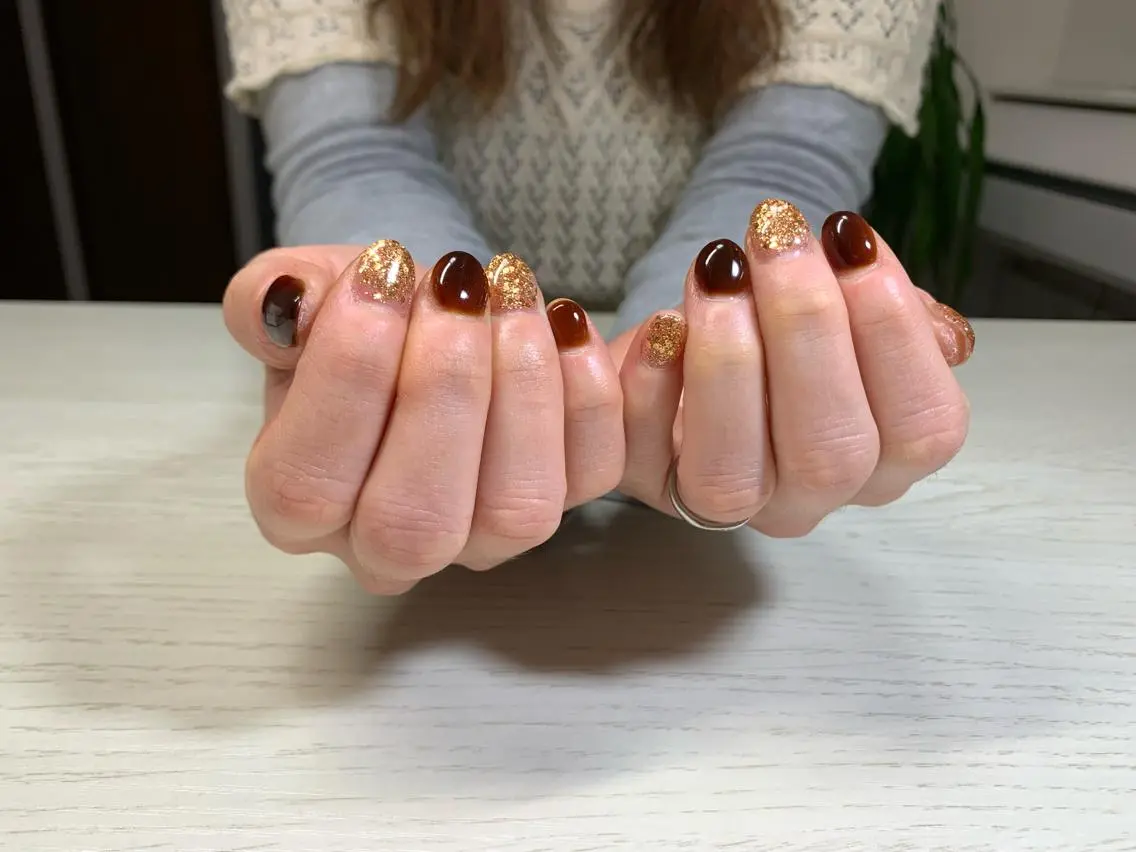 ネイル ワンカラーネイル SAKU nail 作島茜のネイルデザイン