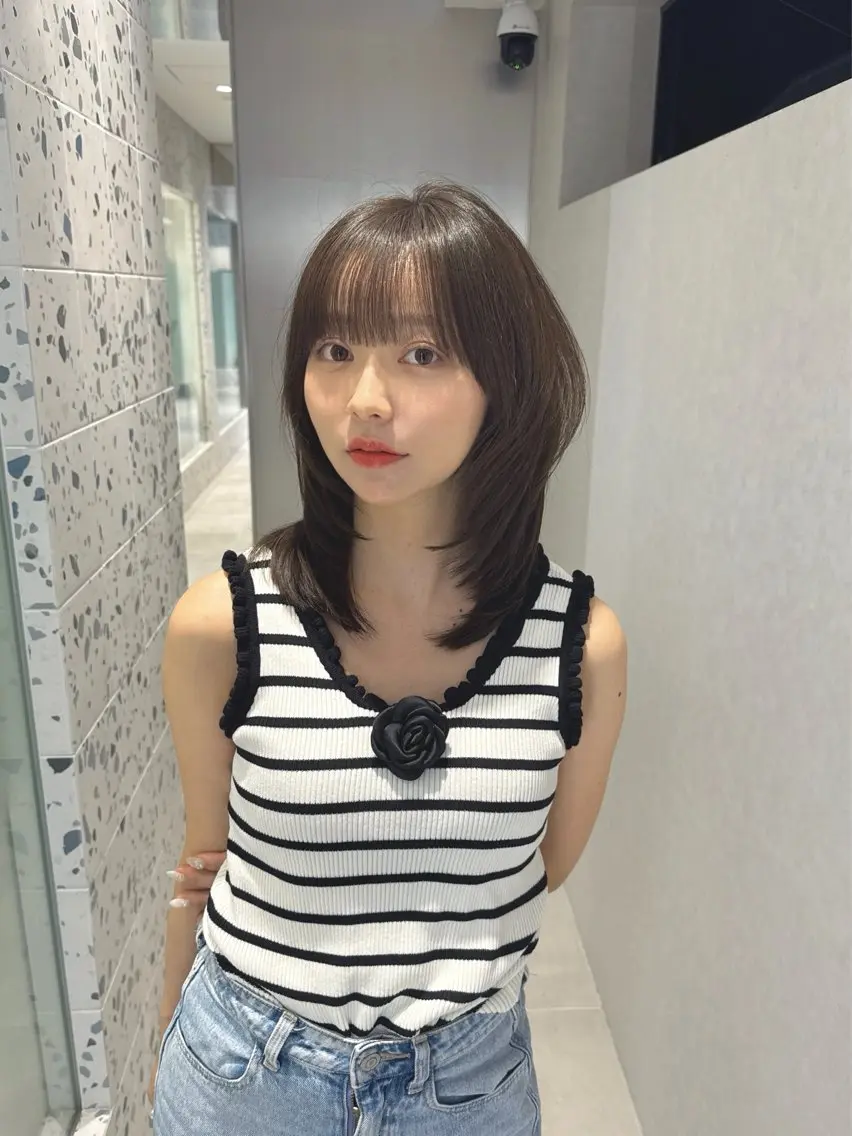 ミディアム カラー カット ヘアカラー トリートメント 矢野 晃平のヘアスタイル