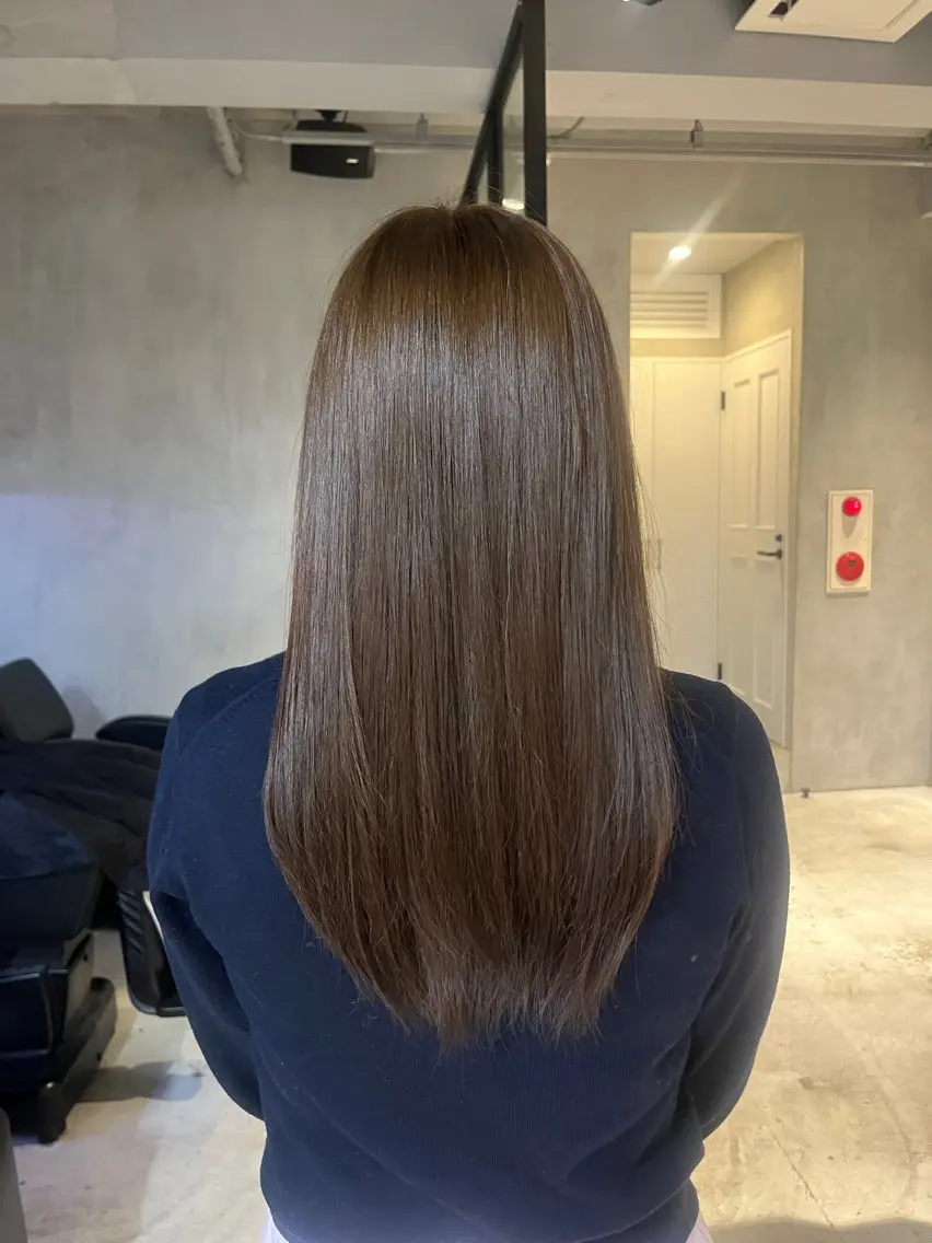 ロング カラー ブラウンカラー チョコレートブラウン ヘアカラー ちせ/ 透明感カラー /elima調布のヘアスタイル