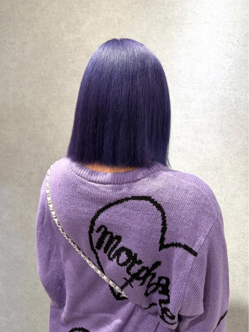 ミディアム カラー カット ヘアカラー トリートメント ハイトーン/ウルフ/ レイヤー/Asukaのヘアスタイル