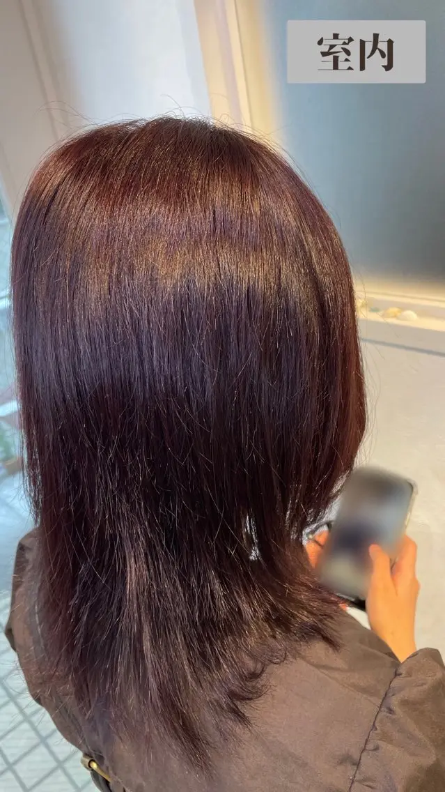 ミディアム カラー ブラウンカラー 透明感カラー ピンクカラー Karen🫶🏻 艶重視のヘアスタイル