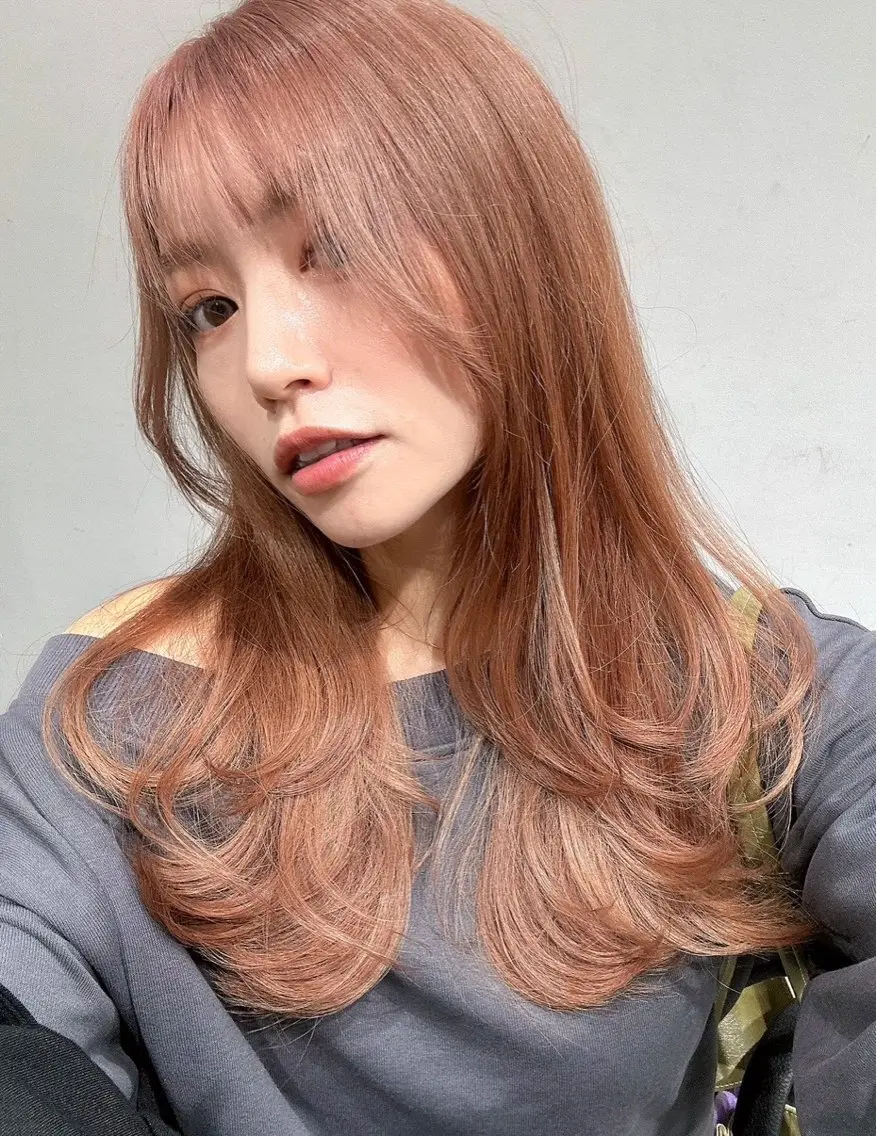 ロング カット ヘアカラー トリートメント MIRIM栄 野田航生のヘアスタイル