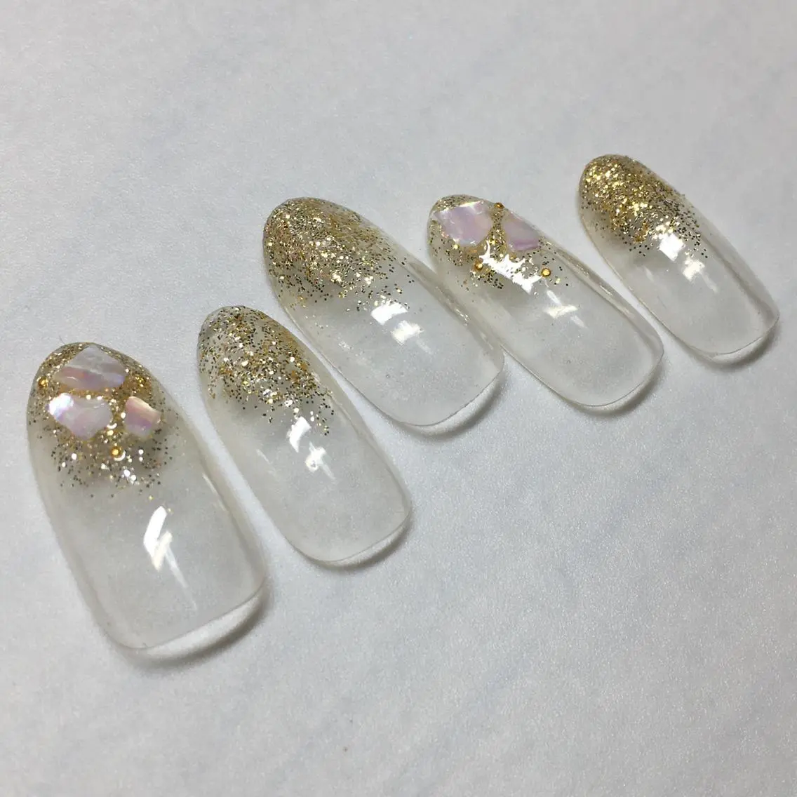 ネイル ラメ(グリッター) ラメグラデーション ハンドネイル kipinail 川﨑えりかのネイルデザイン