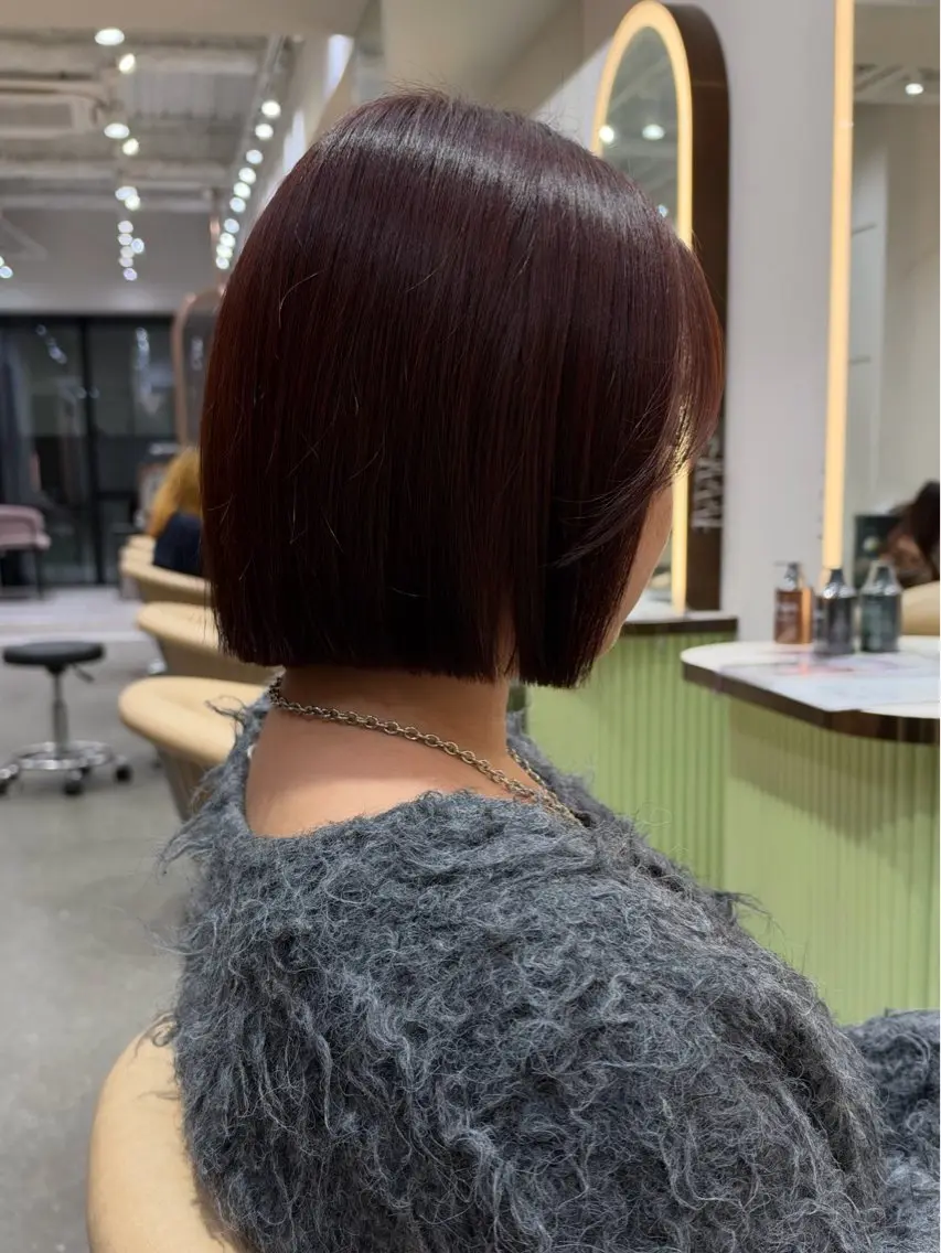 ショート カット ヘアカラー トリートメント 🐥ボブ/レイヤー 縮毛矯正/halcaのヘアスタイル