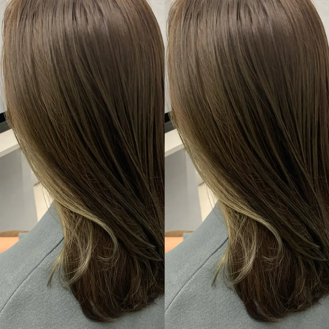 セミロング ブリーチ無しカラー✨ 美鈴のヘアスタイル