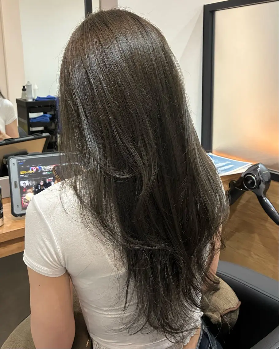 ロング カット ヘアカラー トリートメント 柴田真衣 /ナチュラル/半個室のヘアスタイル