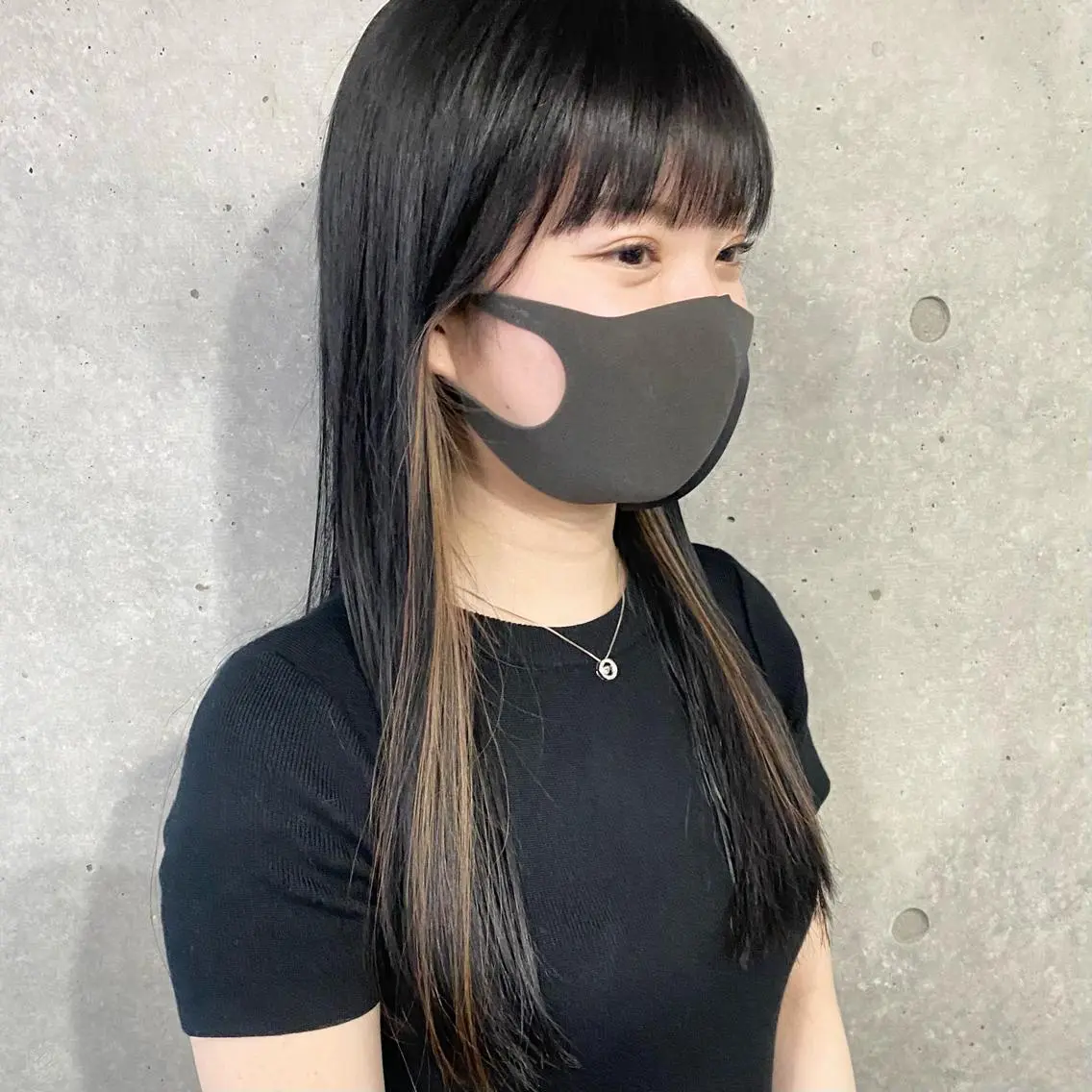 ロング カラー 黒髪 ブリーチ ブルーカラー ブルーブラック ハイライトカラー 卒業式お呼ばれ🕊️ ヘアセット✴︎ミキのヘアスタイル