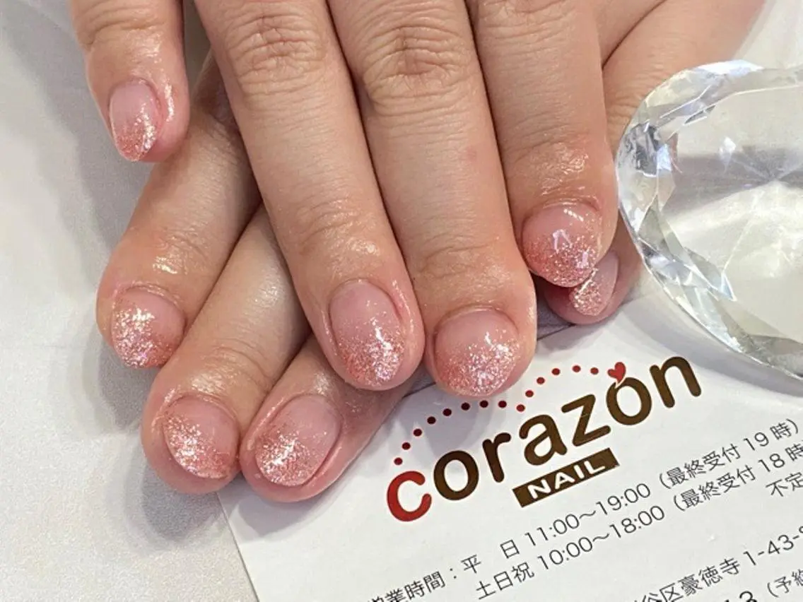 ネイル 桜ネイル ジェルネイル グラデーション ピンク ネイリスト aicoのネイルデザイン