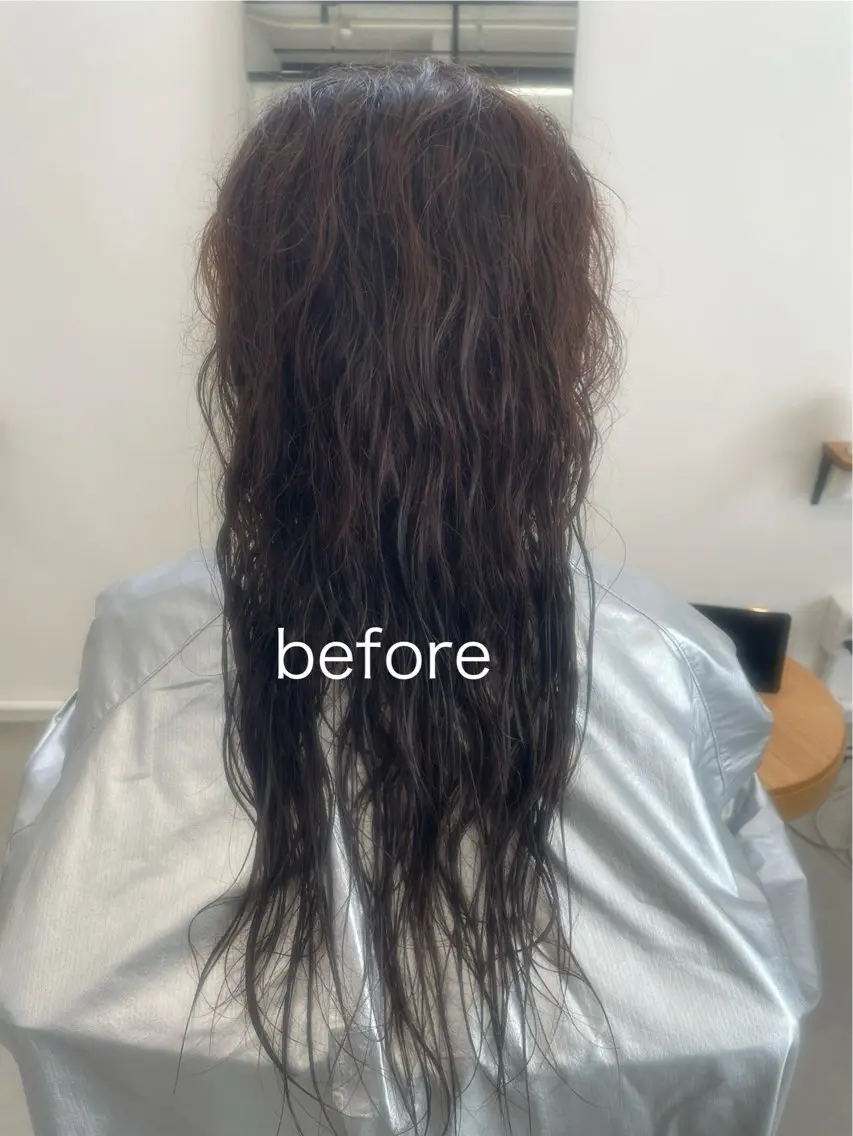 ロング ロング 縮毛矯正 あゆみ 🍀のヘアスタイル