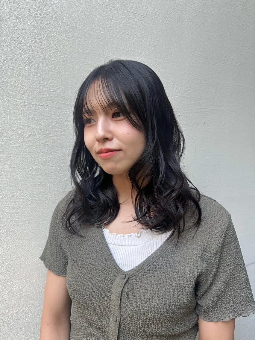 セミロング カラー ヘアカラー トリートメント aoi🍀暖色 /透明感カラー♡のヘアスタイル